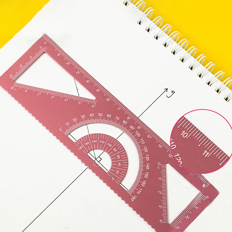 

15CM Aluminum Alloy Ruler Student Multi-functional Aluminum Alloy 15CM Ruler