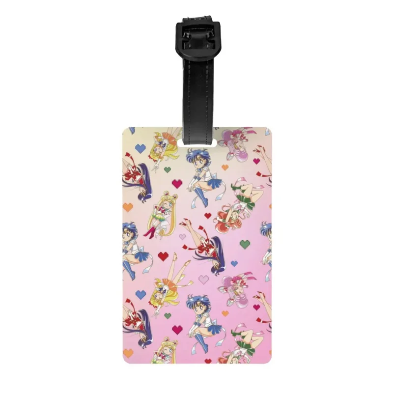 

Anime Moon Girl Luggage Tag Japanese Shojo Sailor Manga Travel Bag Suitcase Privacy Cover ID Label