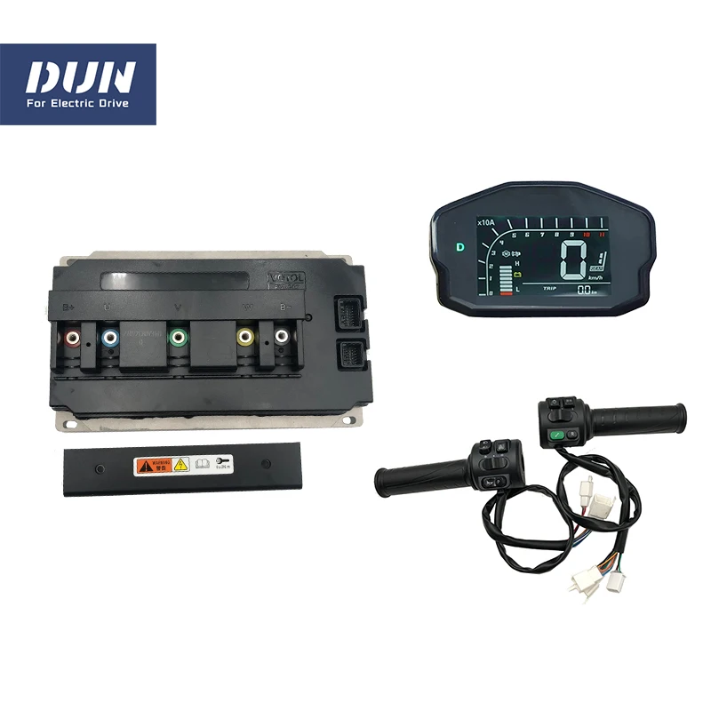 

VOTOL EM200S 4KW 5KW BLDC Sine Wave Controller Kit For QS Wheel Mid Drive Motor with DKD LCD Speedometer and T08 Throttle