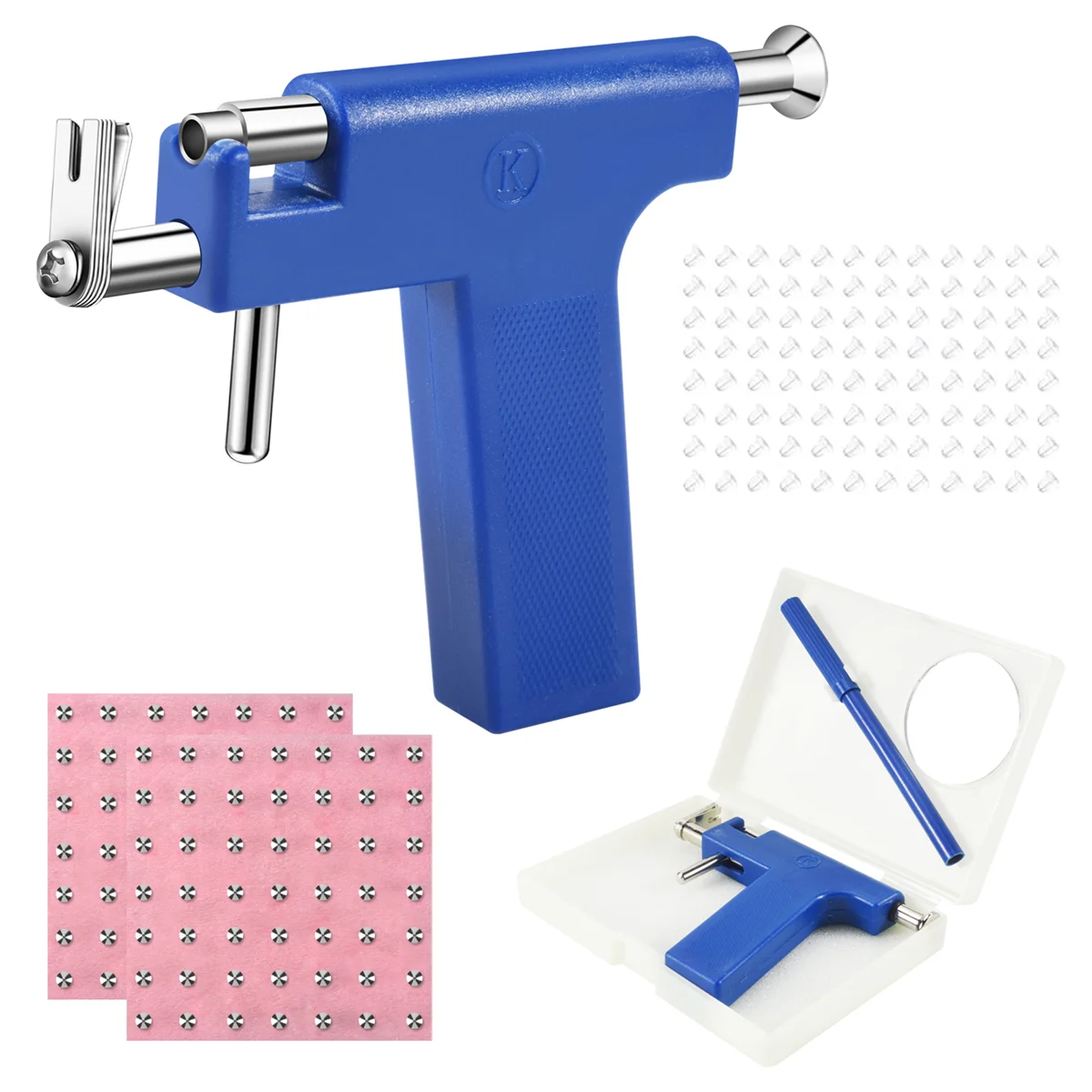 Серьги инструмент для пирсинга серьги-гвоздики без боли наборы