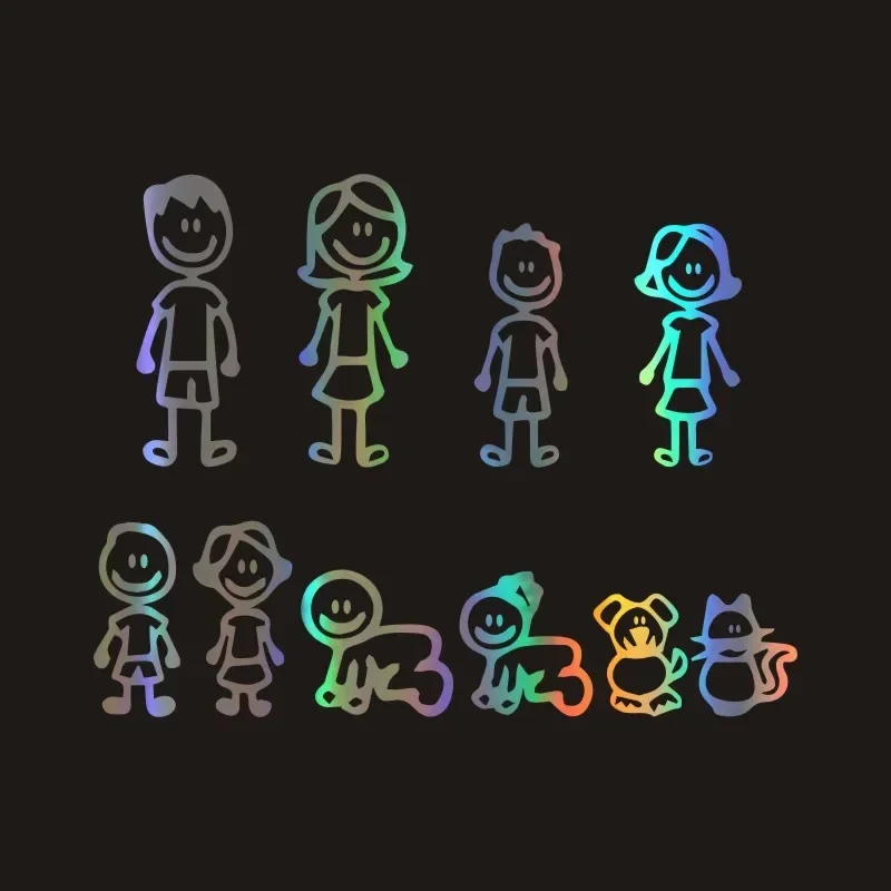 Автомобильные наклейки, интересная семья, покрывающая тело, модные наклейки, мультяшные творческие индивидуальные ПВХ, 20 см * 15 см l o l surprise модные крошки раскраски наклейки