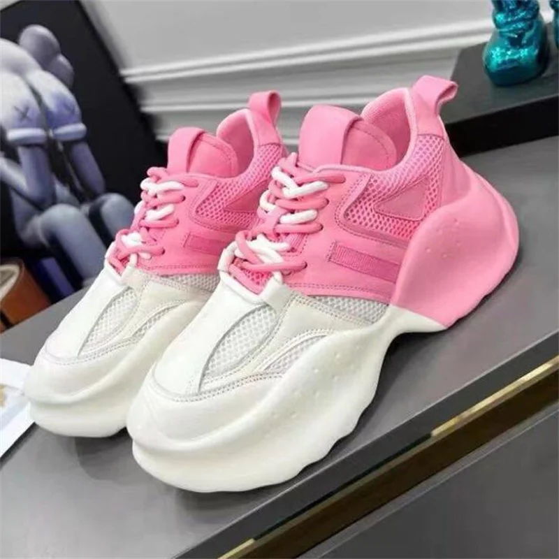 

Женские кроссовки на толстой подошве, повседневные спортивные туфли с вулканизированной подошвой, весна 2022