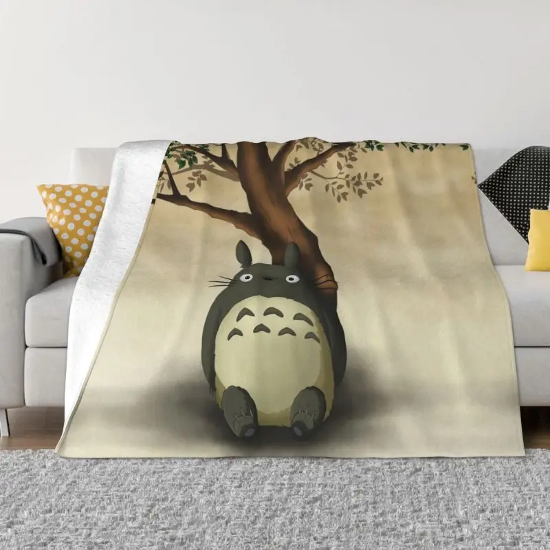 

My Neighbor Totoro Manga Blanket Warm Fleece Soft Flannel Hayao Miyazaki Anime Throw Blankets for Bed Couch Car Spring Autumn