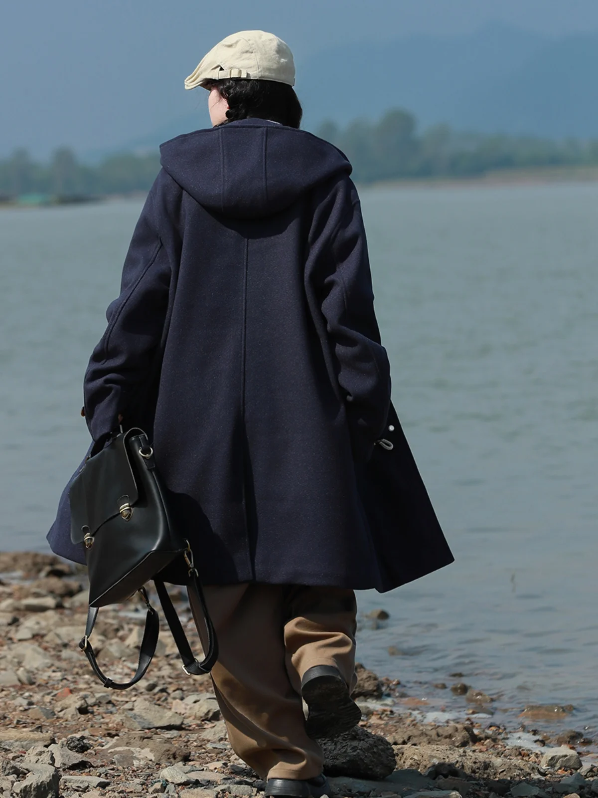 Осень-зима 2024 японская мода ретро шерстяная стеганая теплая верхняя одежда