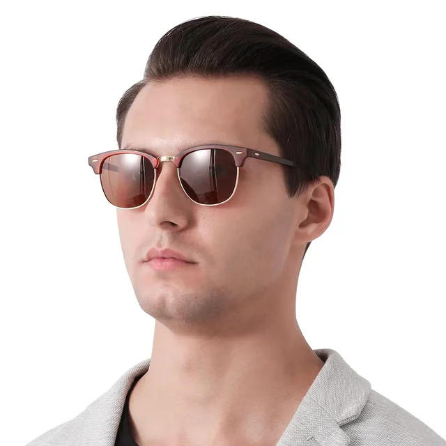 Polarized Sunglasses Men Women Brand Design Eye Sun Glasses Women Semi Rimless Classic Men Sunglasses Oculos De Sol UV400 1
