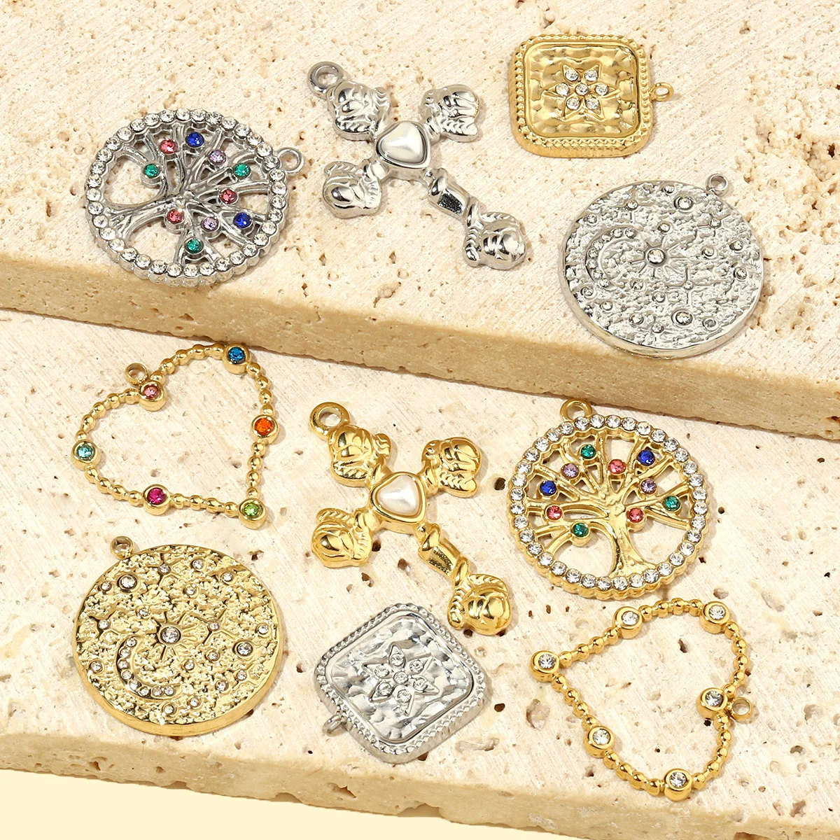 3 шт./лот французская луна звезда нержавеющая сталь подвески сделай сам женские