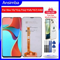 ansimba 6 35inch for vivo y3y11y12y15y17u10 lcd display touch screen digitizer assembly replacement accessories with frame