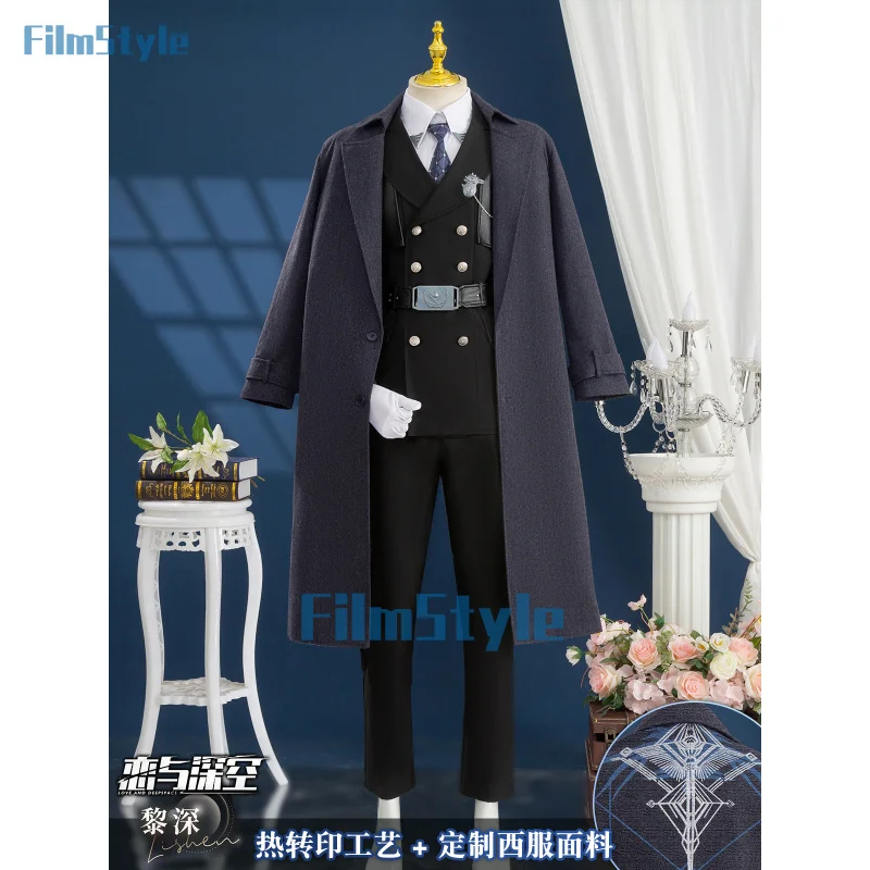 Женский костюм для косплея Love and Deepspace черный Тренч куртка очки реквизит женщин и