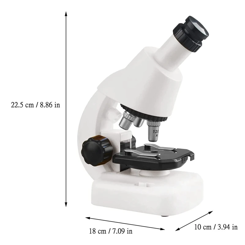 Children's Microscope Set Toys HD 1200 Times DIY Biological Experiment Magnifying Glass For Children Beginners
