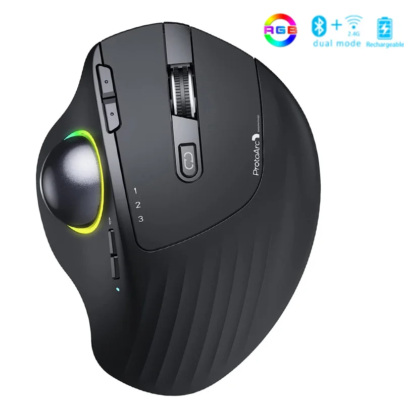 

Seenda 2.4G+ Bluetooth Wireless Mouse Rechargeable Trackball Mouse for Andriod Windows Mac Ergonomic Mice Gaming Mause
