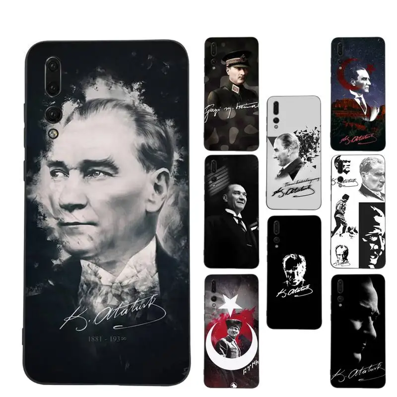 

Turkey Mustafa Kemal Ataturk Phone Case Soft Silicone Case For Huawei p 30lite p30 20pro p40lite P30 Capa