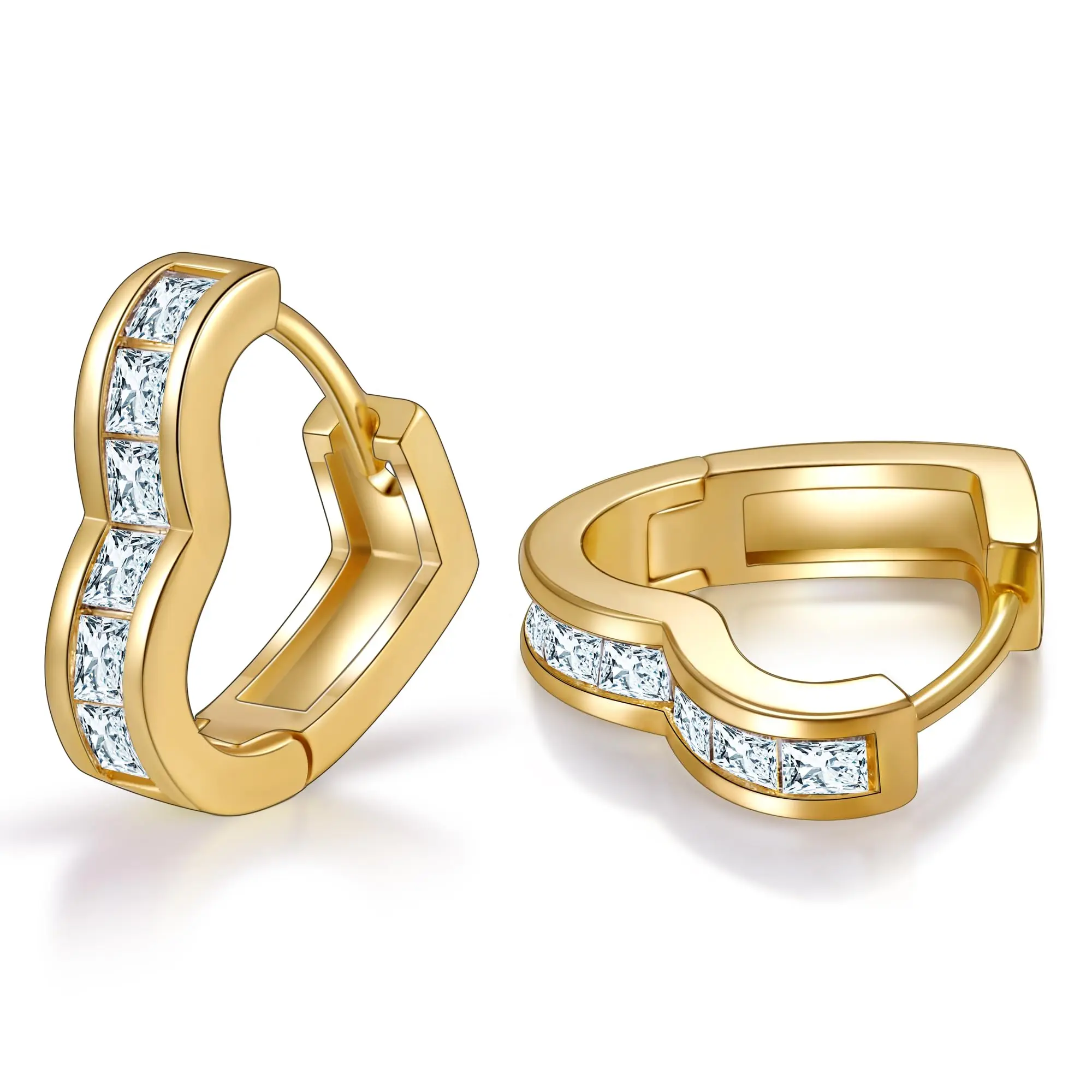 Vonmoos Женские Классические роскошные серьги-кольца с покрытием из 14-каратного