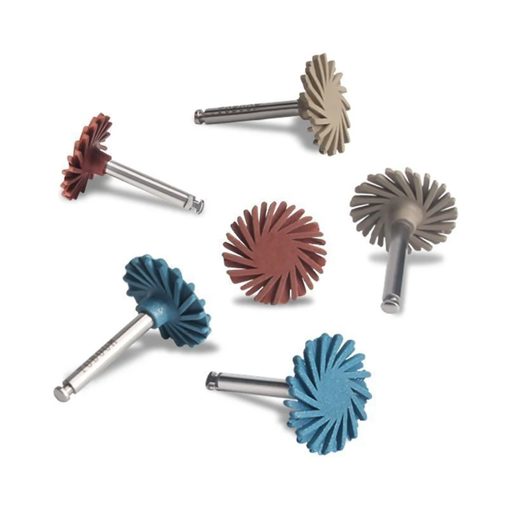 

3pc Dental Rubber Polisher Composite Resin Polishing Diamond System RA Disc 14mm Wheel Kit Diamond Spiral Flex Brush