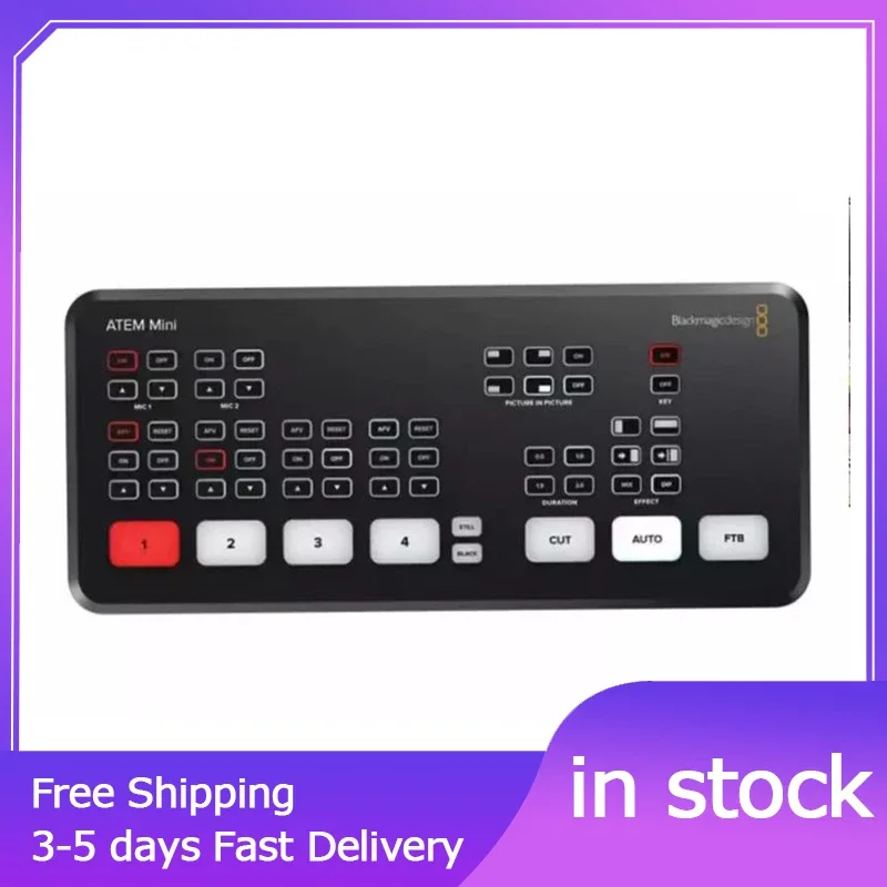 Фото D88 Blackmagic Design ATEM Mini Extreme SWATEMMINICEXT 12 В 8 HD-MI INPUT 2 HD/MI Видеопереключатель Прямая трансляция Аудио №5