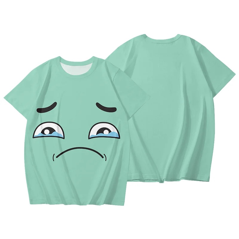 

Facial Expression Feel Wronged Emoticon T-shirts Men/women Manga/Comic Tshirts 3D Casual T Shirts High Street Four Seasons LOOSE