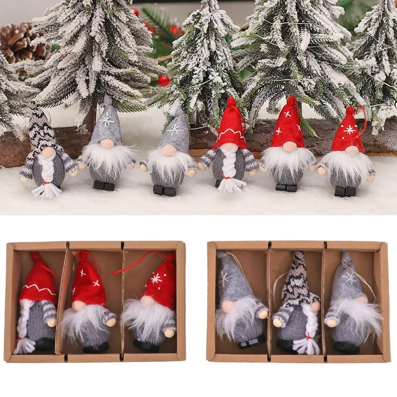 

3 шт., Новогодняя мини-кукла, подвеска на елку, Рождественское украшение для дома, кукла-гном, рождественские подарки для детей, новый год 2023, ...