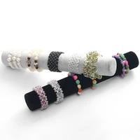2022 new hot selling black gray velvet bracelet display holder jewelry receiving for bracelets bangle organizer shelf rack stand