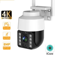 4k wifi ip camera 8mp outdoor wireless video surveillance 5mp ptz auto tracking security protection 1080p onvif h 265 icsee