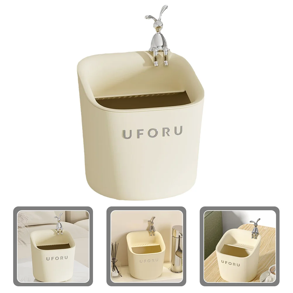 

Drain Trash Can Desktop Bedside Car Garbage Bin Wastebasket Tabletop Pp Countertop Office