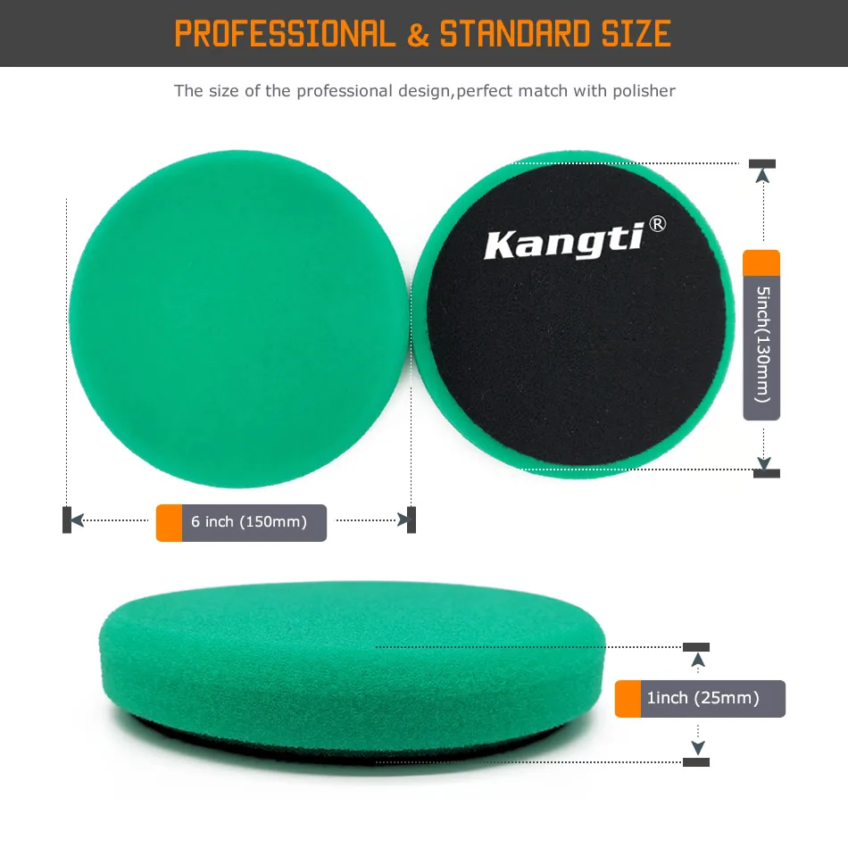 Kangti 5 "/6" автомобильные губки для полировки полировальные подушечки