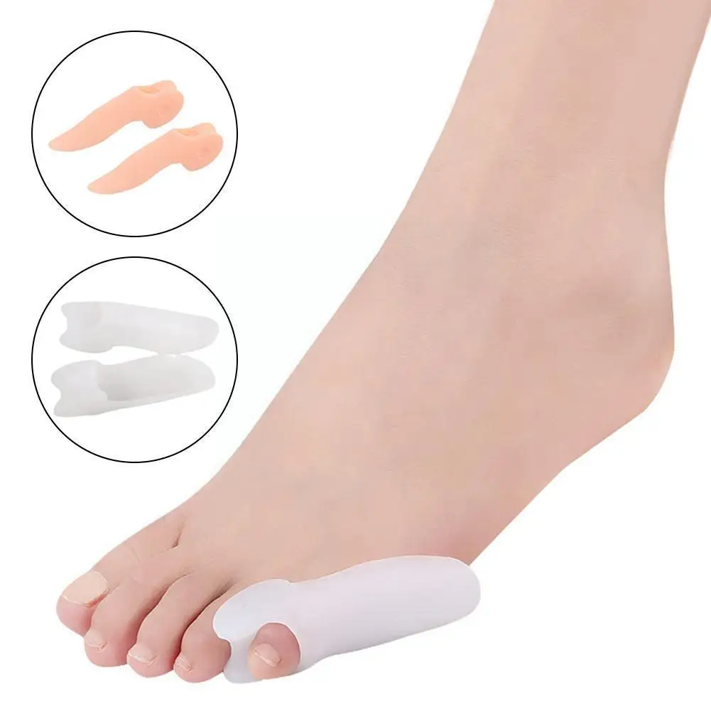 

Pexmen 2Pcs Gel Pinky Bunion Corrector Little Toe Separator Bunionette Pads Toe for Pain Relief of Corn Callus and Blisters N4M3