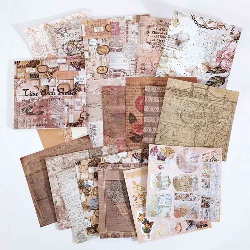 

Винтажные наклейки на задник, цветы