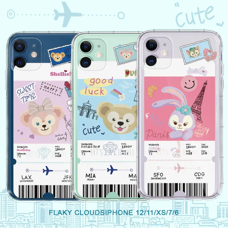 

Disney StellaLou The Duffy Family Transparent Phone Cover for IPhone 15 14 Pro Max12 13Soft 11 XR Mini X SE2 6s 8 XS TPU 7 Plus