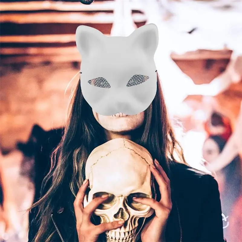 2 шт. костюм для макияжа реквизит кошачье лицо белая маска эмбриона оперный