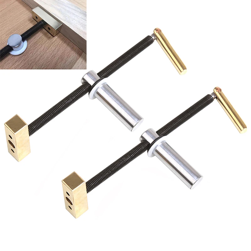 

Woodworking Desktop Clip Brass Fast Fixed Clip Quick Fixture Clamping Tool Kit for 19/20MM Hole Joinery Woodworking Benches Tool