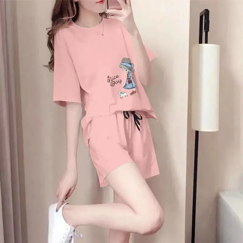 Women Sleepwear Lovely Home Suits Pyjama Short Sleeve Pajamas Set 2022 Women Pajamas Comfortable Girl Spring And Summer Pijamas