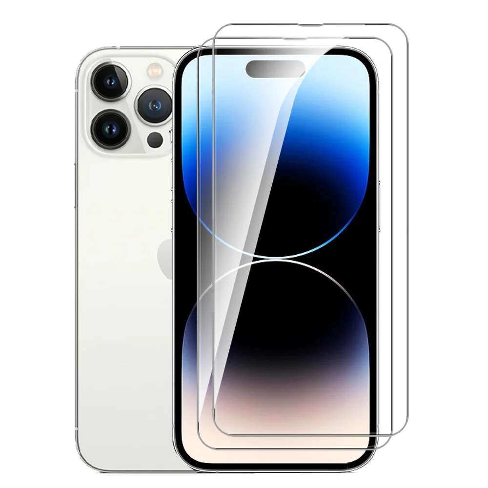 Закаленное стекло 9H для Apple IPhone 11 12 13 14 Pro Max X XS Max 7 8 6 6s Plus 13 Mini, 2 упаковки