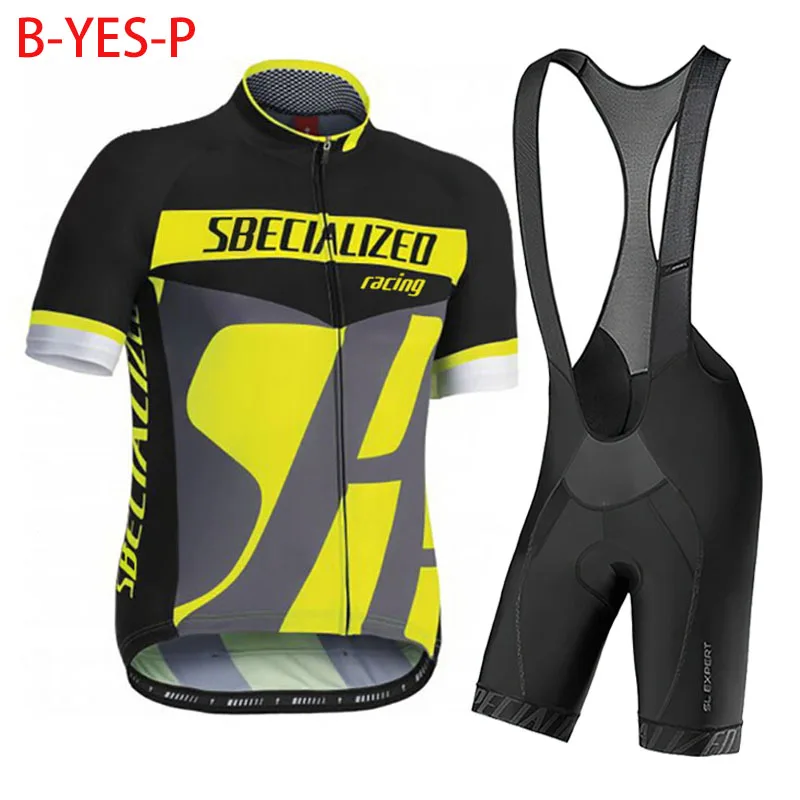 Мужской Желтый Велосипедный Трикотаж Комплект 2024 Летняя Одежда Для Шоссейного