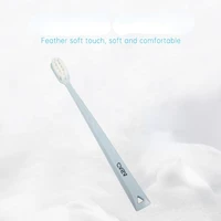 1pcset natural soft fur toothbrush soft bristle teeth whitening macaron toothbrushes dental oral care with protective cover