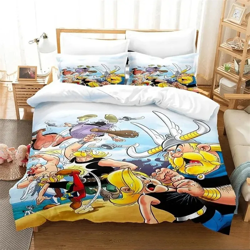 Комплект постельного белья с 3D принтом аниме Гаул герой Астерикс одноместный