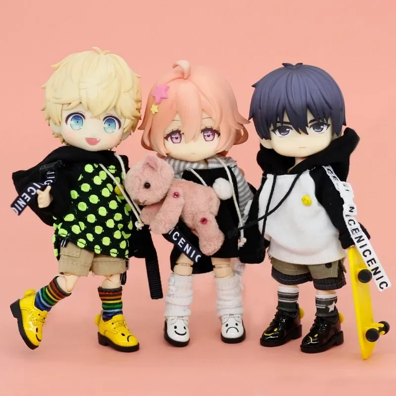 Ob11 детская одежда Molly Joint комплект с капюшоном 1/12 BJD GSC простая для кукол пальто