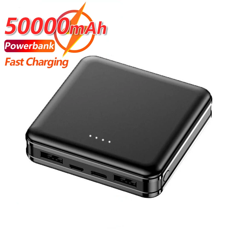 

50000mAh Mini Power Bank External Battery Travel Portable Charger Fast Charging 2 USB Interface Power Bank for Samsung Xiaomi