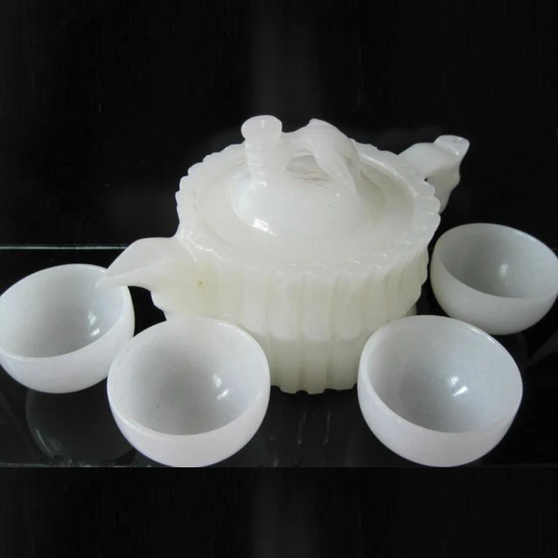 

Красивые китайские статуи из искусственного нефрита ручной работы 100%-чайник