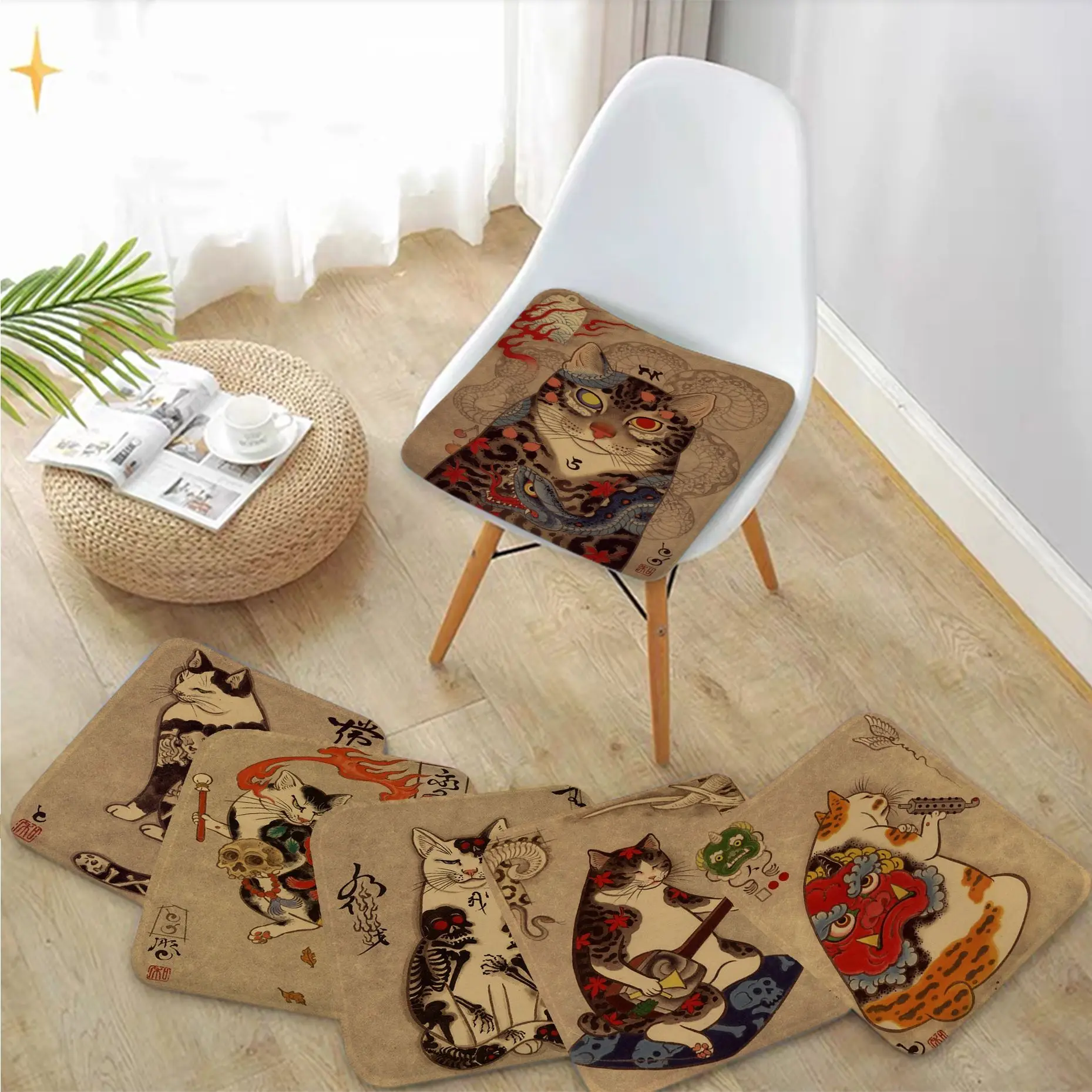 Tatami Seat Cushion Anti-slip Cushions Home Decor