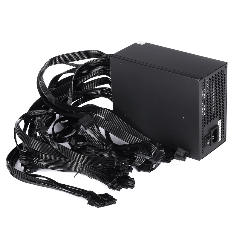 

ATX Mining Power Supply 2000W 2400W 2600W 180V-260V Mine 95% High Efficiency Support 8 Display Cards GPU For BTC Bitcoin Miner
