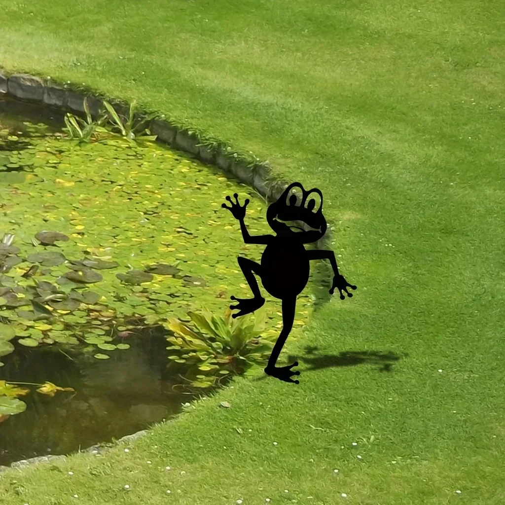 1 шт. металлические силуэты лягушек садовый декор лягушка забор Топпер садовые