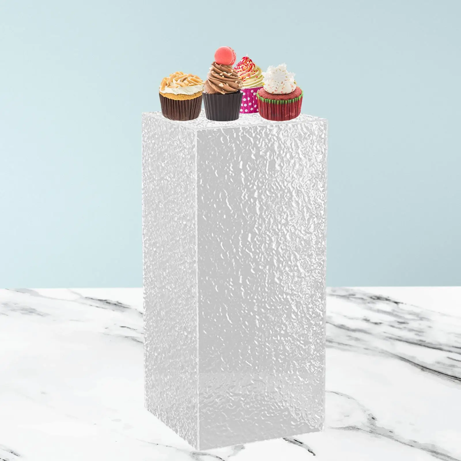 Акриловая рябь подставка для десерта каменный узор дисплея чайных закусок еды