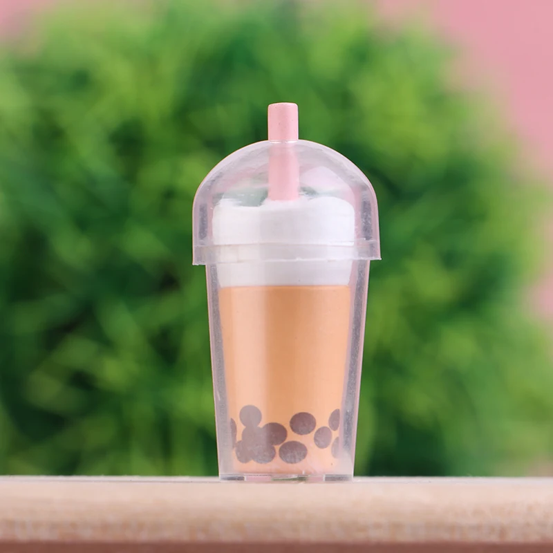 

1PC Mini Resin Coffee Milk Tea Cup Simulation Miniature Drinks Model Toy Decoration 1/12 Dollhouse Miniature Accessories