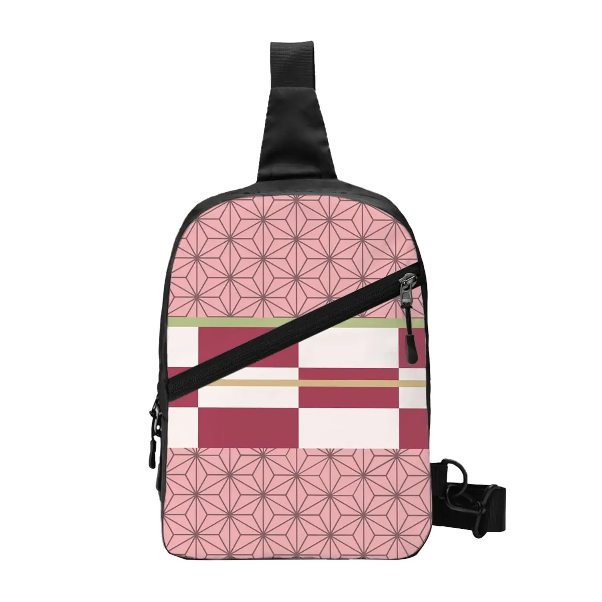 

Нагрудная сумка Nezuko мужская с принтом кимоно, повседневный рюкзак-слинг через плечо для путешествий, езды на велосипеде