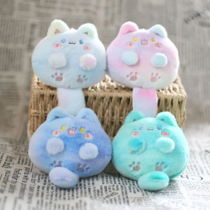 

New fashione cute round cat lucky pendant plush toy kitten doll cartoon mini bag pendant soft keychain baby Soothing Doll gift