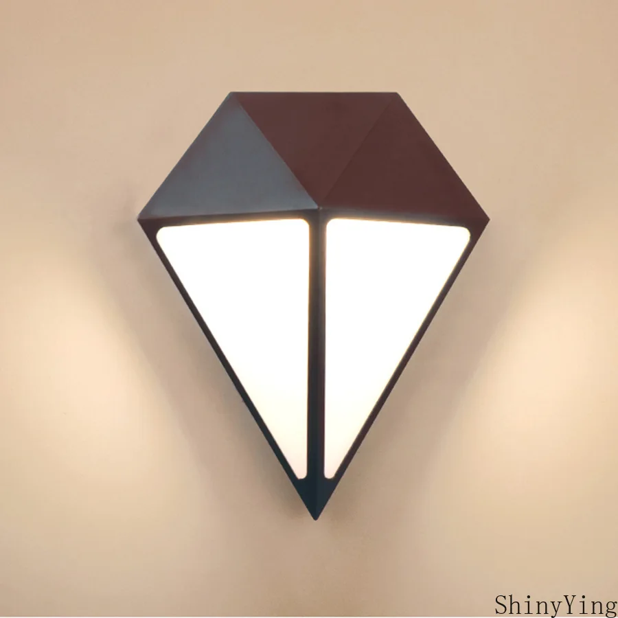 

Wall Lamp Outdoor Sconce Lighting Creative Diamond Aluminum Waterproof 12W Garden Wall Light Outdoor IP65 Modern Balcony