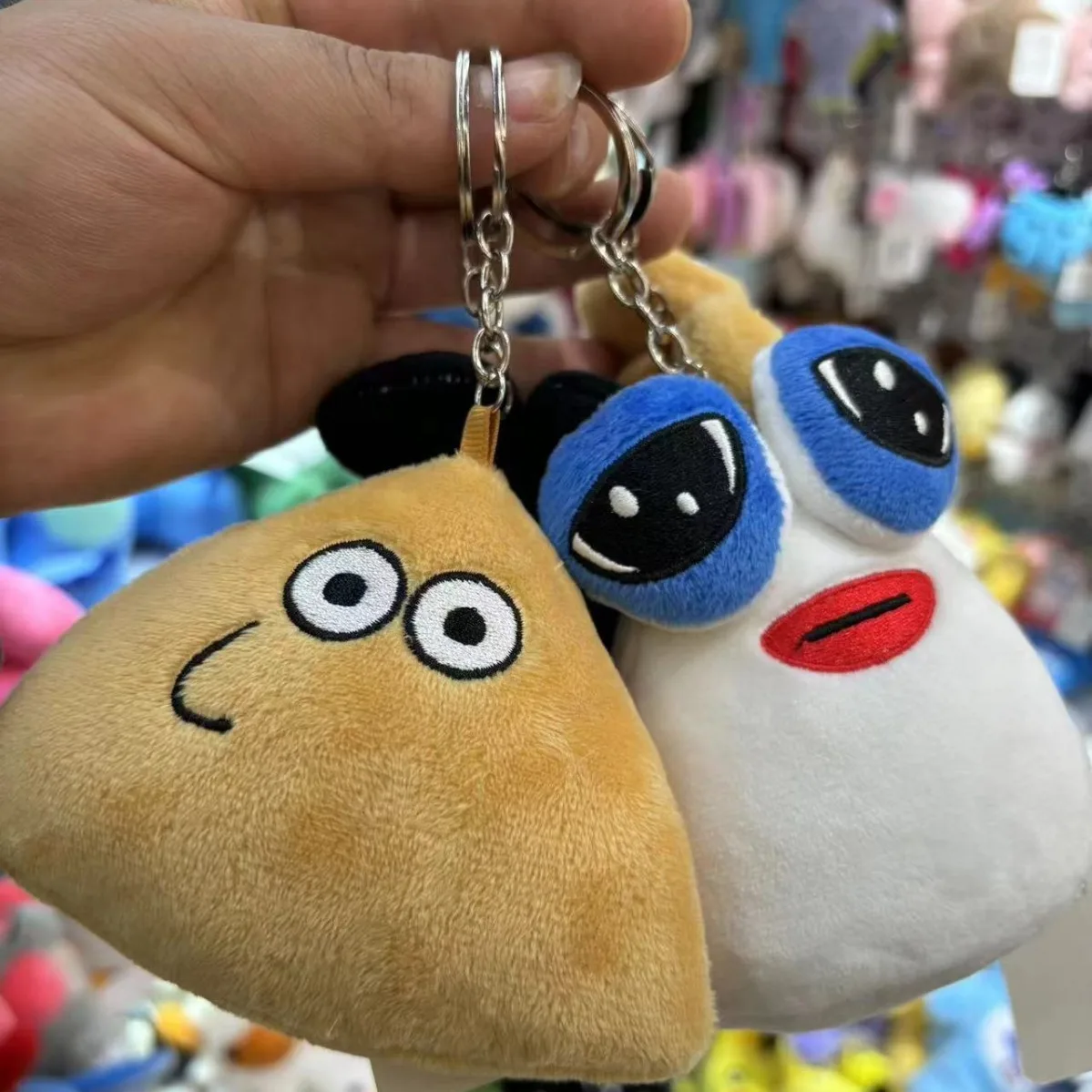 Милый 10 см игра My Pet Alien Pou плюшевый брелок Furdiburb Emotion Animal кукла для детей подарок на