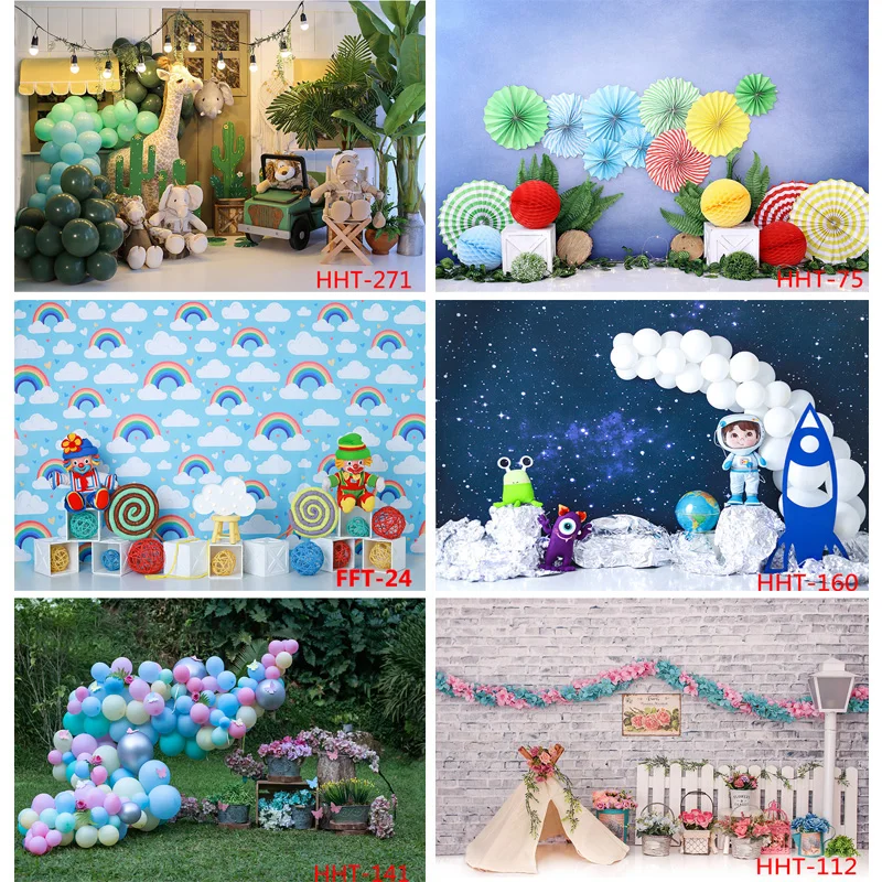 

Personalized Decoration With Colorful Balloon Arch Snowman Background Newborn Baby Birthday Photography Backdrops 32928 FSS-103