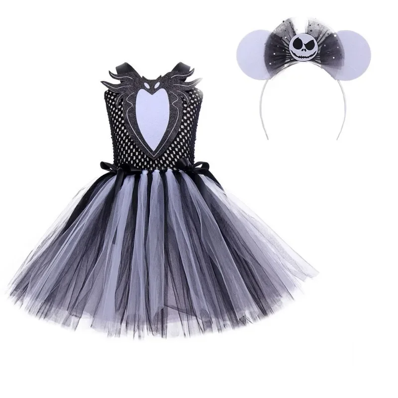 Костюм Джека на Хэллоуин для девочек Кошмар детский костюм злодея карнавальное