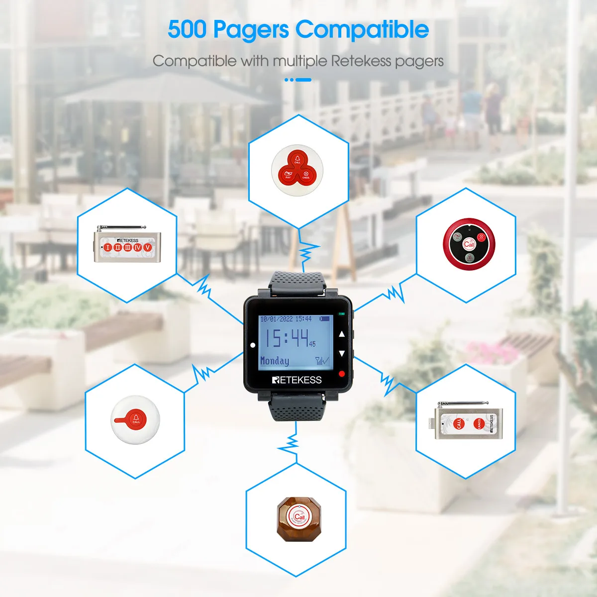 Беспроводной ресторанный пейджер Retekess система вызова 3 T128 часы приемник + 20 T117