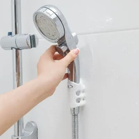 1pc shower head holder durable reusable removable silicone shower handheld wall mount suction cup shower bracket bathroom gadget